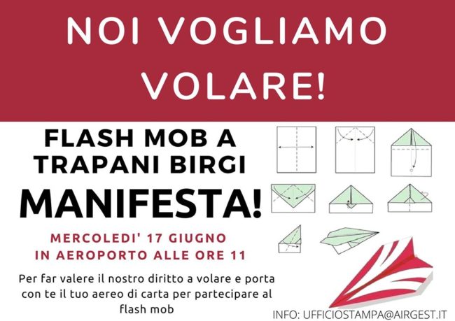 Alitalia abbandona Trapani, Airgest invita la cittadinanza a manifestare: “Portate un aereo di carta”