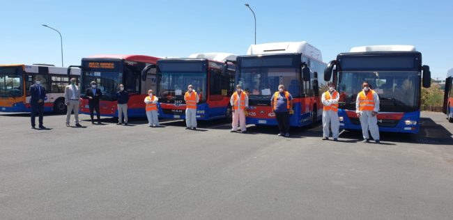 Catania, sinergia Multiservizi-Amt-Sidra per sanificazione di mezzi e locali: primo bilancio