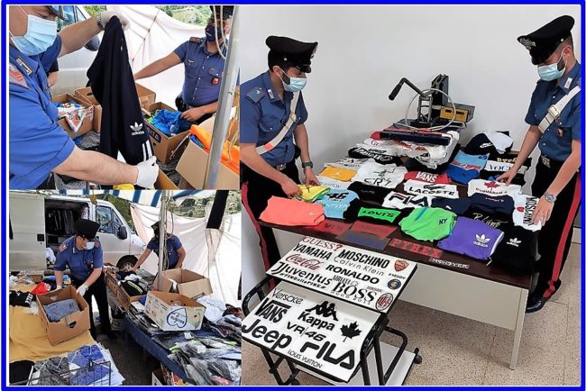 Blitz al mercato settimanale, scoperto commerciante con merce contraffatta: denunciato
