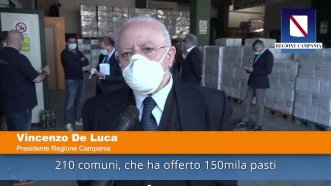 De Luca “Banco Alimentare a Fisciano tra le cose più belle”