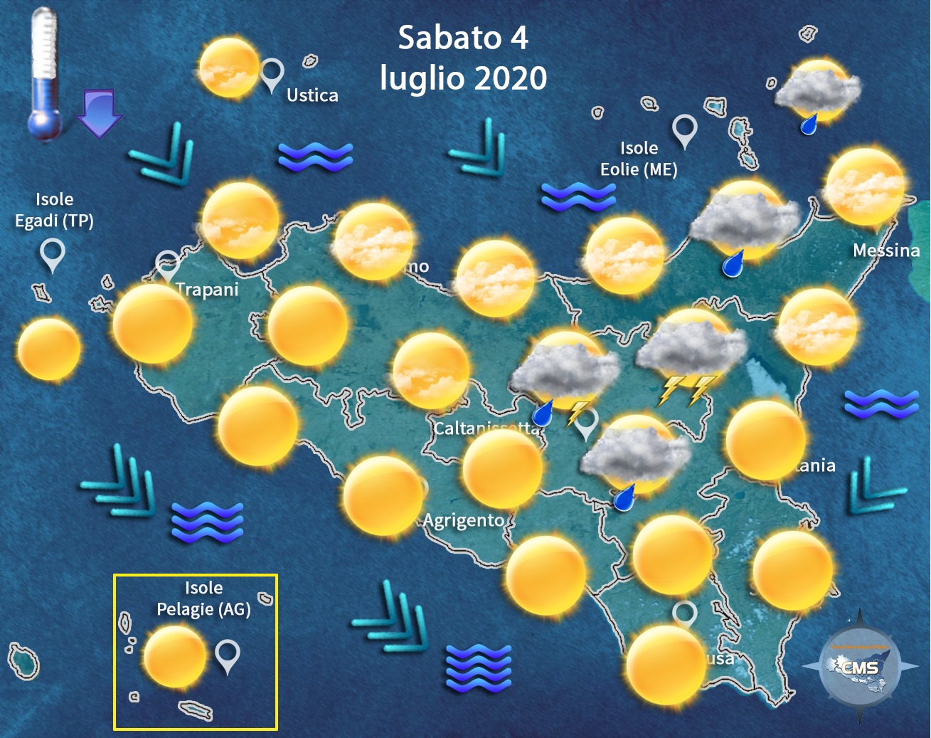 Meteo, in Sicilia leggero calo delle temperature nel weekend: massimo 32 gradi sull’isola