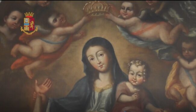 Tela scomparsa dalla Diocesi di Monreale nel 1970: ritrovata dalla Polizia