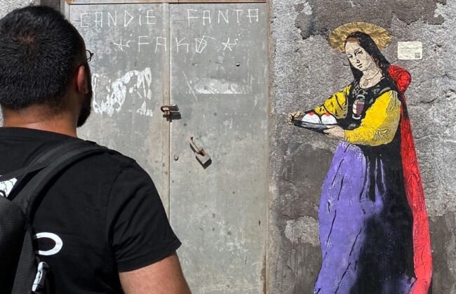 Murale alla Pescheria omaggia Sant’Agata: dono inaspettato e gratuito per la città di Catania