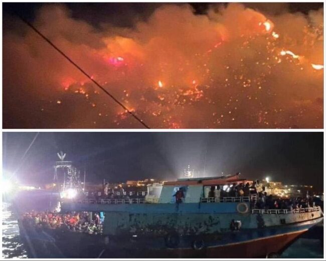 Incendi e sbarchi, un’isola al “collasso”. L’appello di Musumeci a Conte: “La Sicilia non può continuare a pagare”