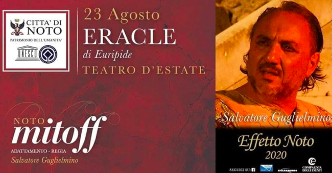 A Noto “Eracle” interpretato da Salvatore Guglielmino inaugura “Mitoff” la rassegna dedicata al teatro classico