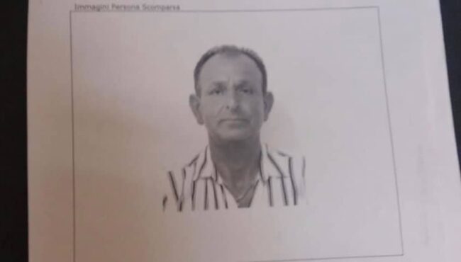 Scomparso dal 29 luglio, nessuna notizia di Girolamo Basone: ricerche in corso