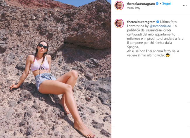 Aurora Ramazzotti, bufera mediatica dopo una foto di ritorno dalle Canarie: dovrà effettuare il tampone