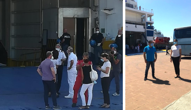 Nave-quarantena Aurelia, sbarco e trasferimento per i 163 migranti negativi