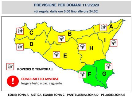 Weekend di nubifragi in Sicilia: calano le temperature e arrivano i temporali, diramata allerta gialla