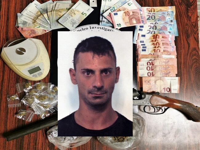 Catania, droga e fucile tra la casa e l’androne: in manette Benedetto Rapisarda