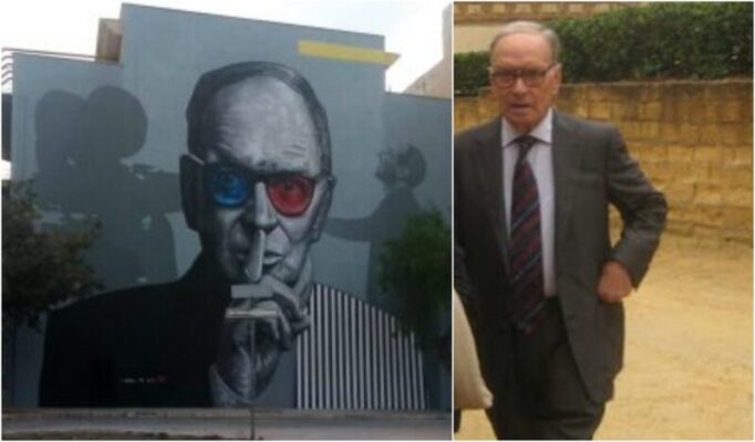 Murale per Ennio Morricone, il ricordo del genio della musica recentemente scomparso