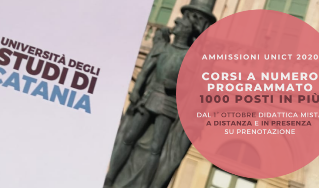 Boom di immatricolazioni all’Università di Catania: mille posti in più nei corsi di laurea a numero programmato