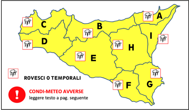 Allerta meteo gialla su tutta la Sicilia, inizia il countdown per le piogge: previsti rovesci già fra qualche ora