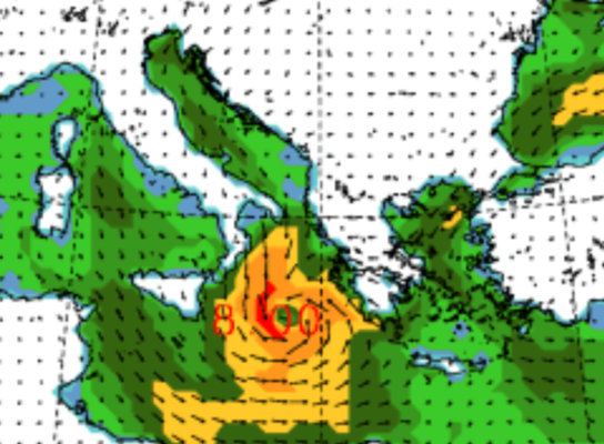 In arrivo ciclone “Udine” sulle coste della Sicilia: previsti venti oltre i 100 chilometri orari