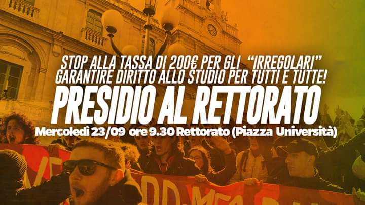 Catania, per gli studenti fuori corso pagamento tassa anticipato ad ottobre. Protesta mercoledì 23 settembre in piazza Università