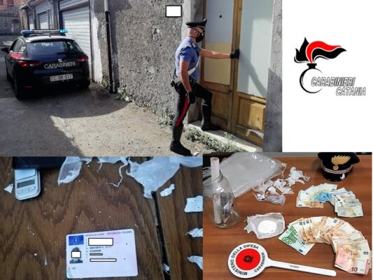 Pusher catanese distratto dimentica la patente sul tavolo insieme alla cocaina: arrestato