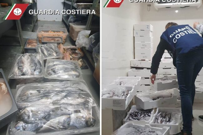 Pesce non idoneo al consumo umano in un noto ristorante nel Catanese: scattano sanzioni e sequestro