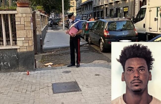 Catania, eritreo a terra ubriaco: intervengono i carabinieri e i soccorsi ma lui li aggredisce
