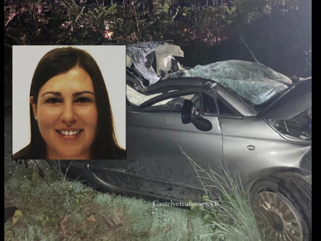 Partanna a lutto, muore la figlia dell’ex sindaco: così Francesca Cuttone è finita contro un albero