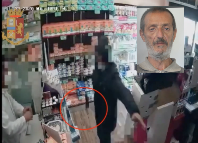 Da giorni svaligiava le casse dei negozi di Catania: fermato con gli indumenti dell’ultima rapina, arrestato