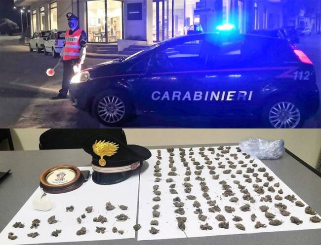 A zonzo di notte sulla SS 114 nonostante il coprifuoco per spacciare cocaina e marijuana: arrestati due 18enni
