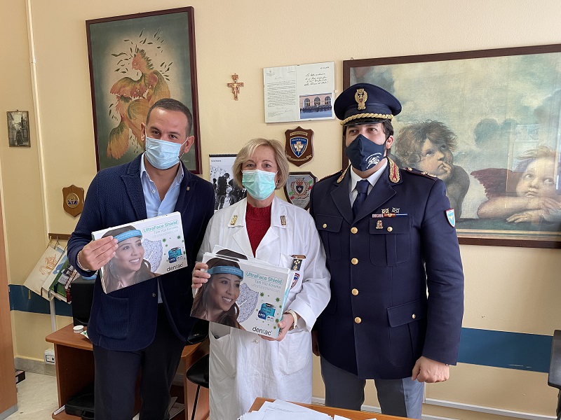 Emergenza Coronavirus a Catania, 1.500 visiere protettive consegnate alla Polizia di Stato