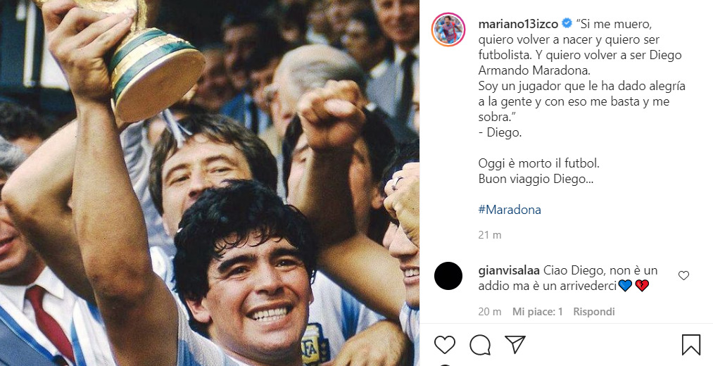 Maradona, Izco e gli ex argentini del Catania ricordano il Pibe de Oro: “Oggi è morto il futbol”