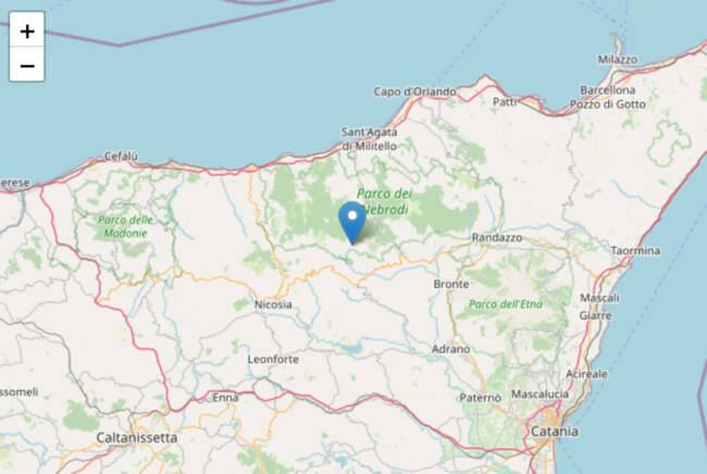 Tre scosse di terremoto in Sicilia nel giro di pochi minuti, la più forte di magnitudo 3.4: trema la terra a Troina
