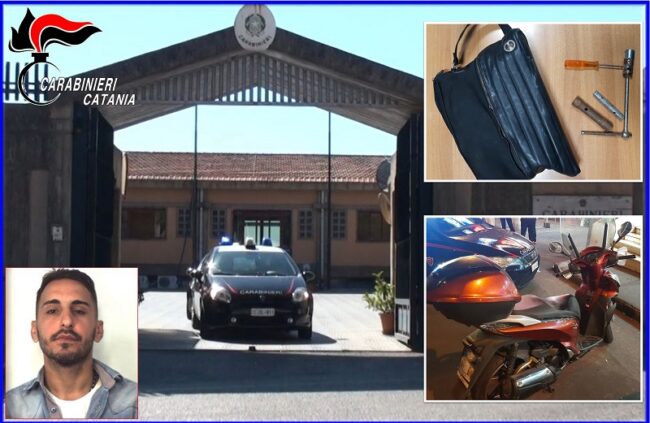 Gravina di Catania, tentano di rubare Honda SH: arrestato 36enne, caccia al complice
