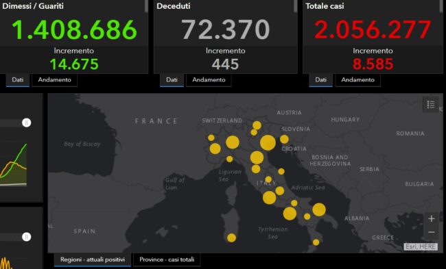 Coronavirus Italia, bollettino 28 dicembre: +8.585 positivi, 445 decessi nelle ultime 24 ore – I DATI