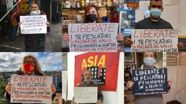Catania, oggi manifestazione NoMuos: la Federazione USB manifesta anche per chiedere la liberazione dei 18 pescatori ostaggio a Bengasi