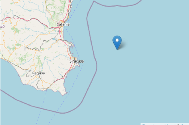 Terremoto in Sicilia, sisma in mare di magnitudo 3.3: scossa a 70 chilometri da Catania