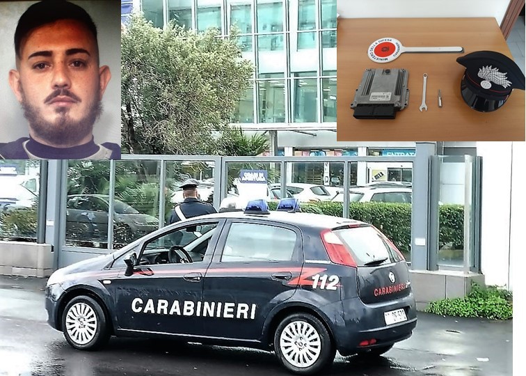 Misterbianco, furto aggravato d’auto nel parcheggio di Euronics: Giuseppe Mirabella scoperto e arrestato