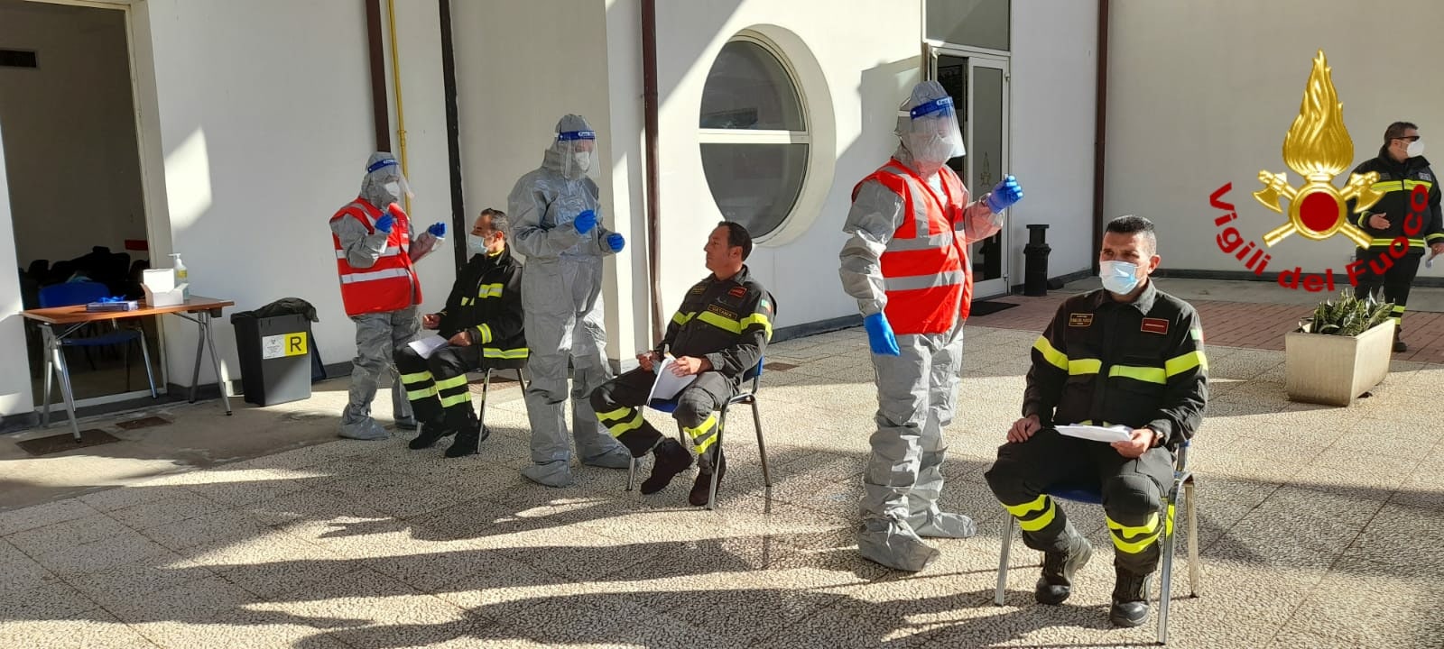 Coronavirus Catania, screening al centro di formazione dei vigili del fuoco – FOTO