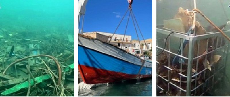 Porto di Lampedusa invaso dai rifiuti. Resti barche migranti sui fondali: “Disastro ambientale”