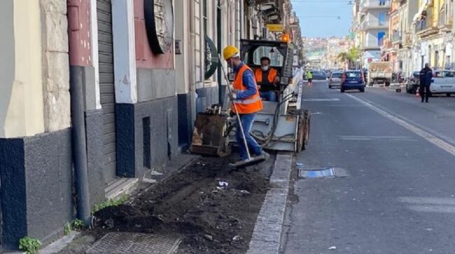 Catania, cantiere in via Palermo: rifacimento della strada e nuova sicurezza per i cittadini