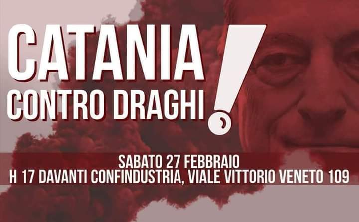 Catania contro il Governo Draghi, presidio davanti Confindustria: partecipa anche Federazione del Sociale USB