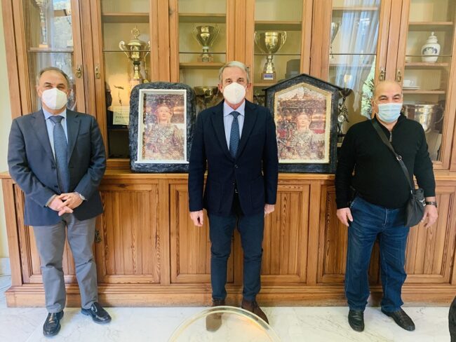Catania, due icone di Sant’Agata donate all’Arnas Garibaldi dall’artista Pietro Abate
