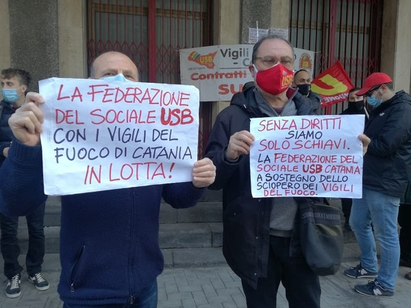 Catania, ieri lo sciopero dei vigili del fuoco. Barbagallo: “Pronti a nuove iniziative”