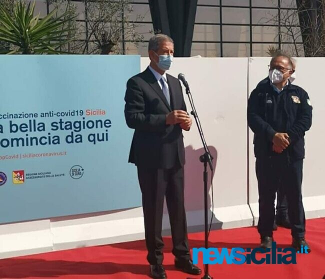 Catania, a San Giuseppe La Rena inaugurato centro vaccinazione anti-Covid. Musumeci: “Una bella giornata” – FOTO