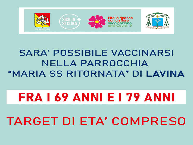 Vaccino Coronavirus, dosi di AstraZeneca anche per le parrocchie siciliane: presente anche Lavina