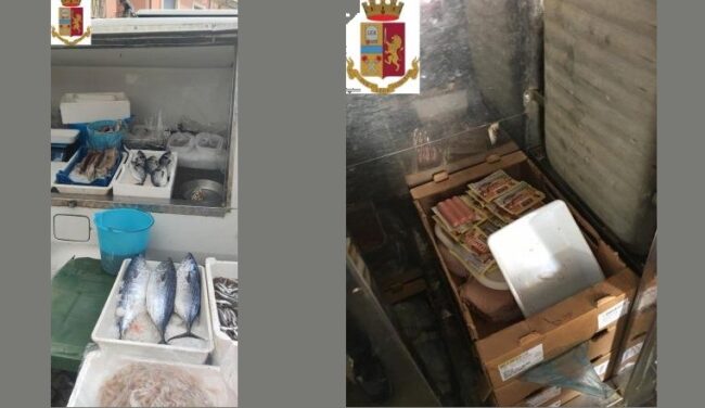 Controlli al mercato di Aci Catena, pessima igiene e alimenti di dubbia provenienza: due sequestri