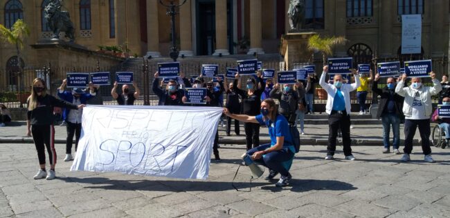 Ristori e certezze sulle riaperture, a Palermo il mondo dello Sport torna in piazza