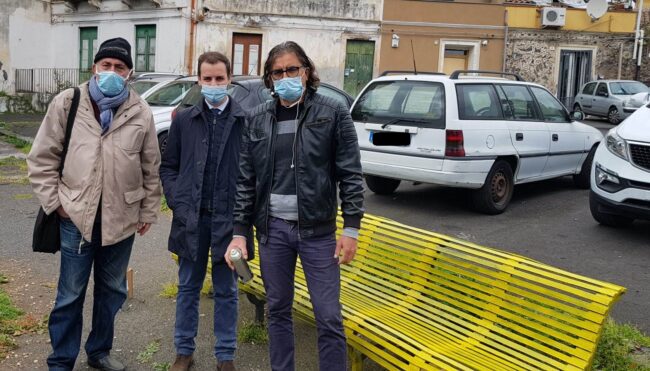 Giornata internazionale dei diritti della donna, a Catania panchine gialle nel IV municipio