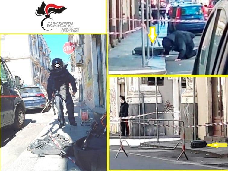 Allarme bomba a Catania, valigia sospetta in via Vittorio Emanuele: evacuato Palazzo della Cultura