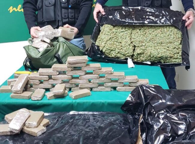 Maxi sequestro di droga a Catania, 3 uomini arrestati con 165 Kg di sostanza stupefacente