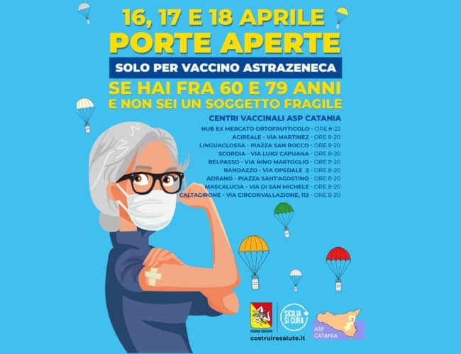 Open Day di vaccinazioni con AstraZeneca, 1.271 adesioni nella seconda giornata a Catania e provincia