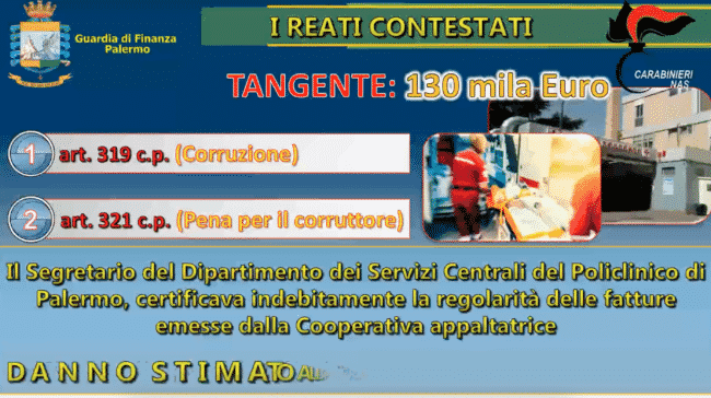 Operazione “Tutto in regola”: corruzione al Policlinico, coinvolto un ex funzionario e il servizio ambulanze