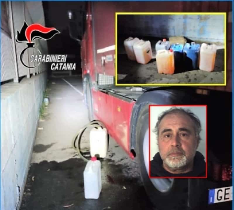 Microcriminalità alla Zona Industriale di Catania, uomo tenta di rubare carburante da un tir