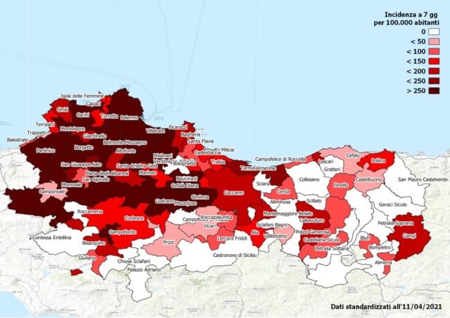 Coronavirus Palermo, incidenza del virus in diminuzione ma la soglia resta alta: i dettagli